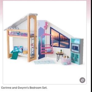 American Girl Corinne & Gwynn’s ski lodge bedroom RETIRED in 2025
